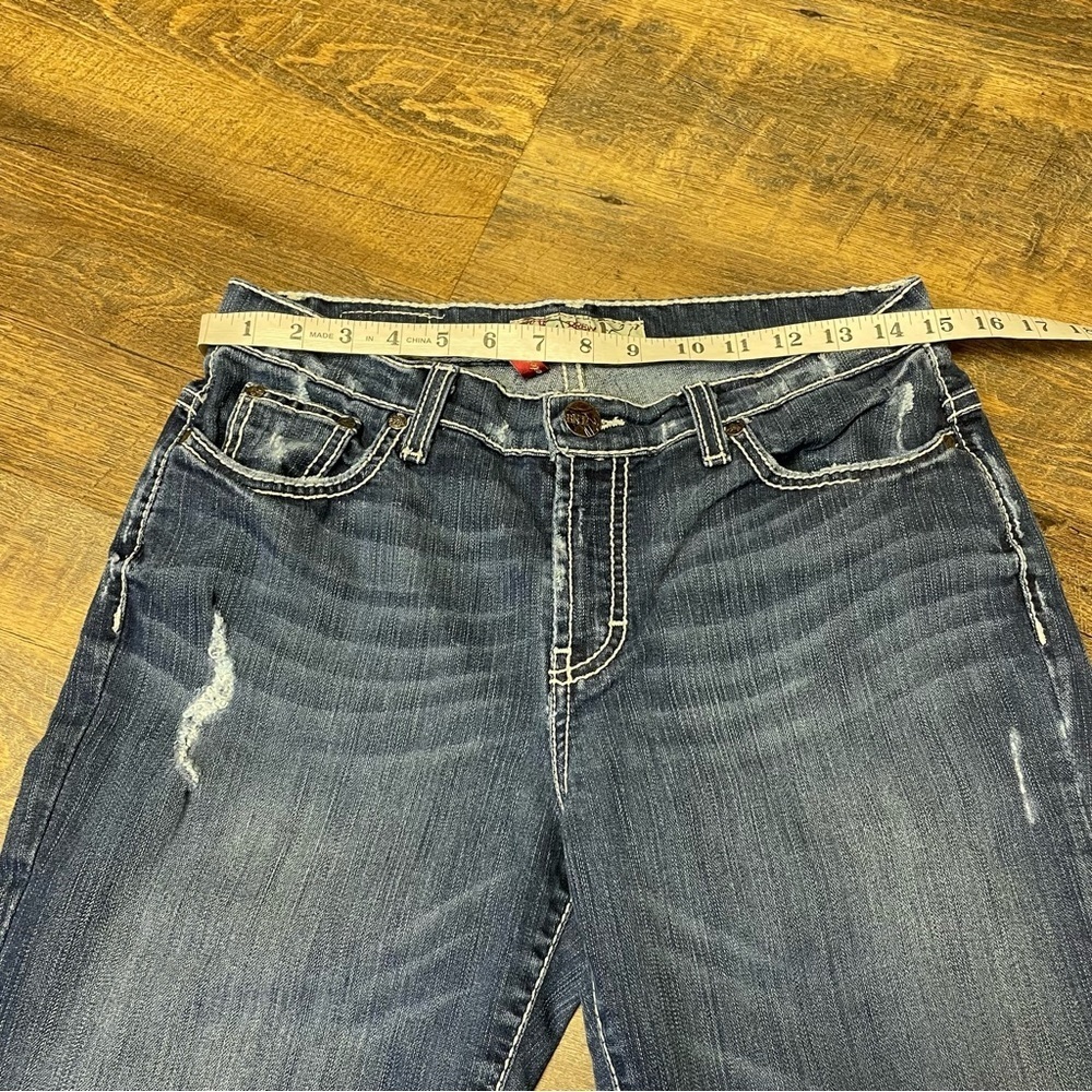 BKE Buckle Drew Denim Capri Jeans Stretch Womens 29 Contrast Stitch Western - Picture 2 of 12